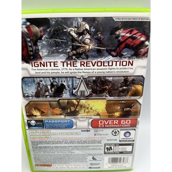 Assassin's Creed 3 | Microsoft Xbox 360, 2012 | CIB | Tested & Works - Picture 2 of 8